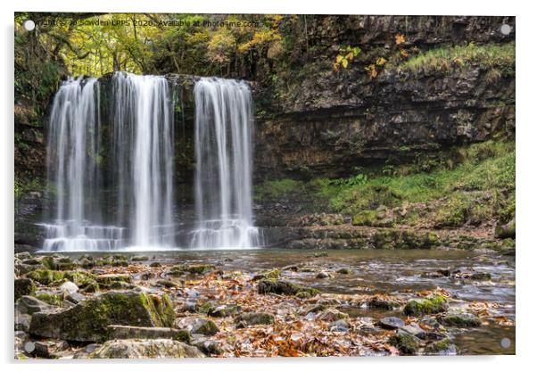 Sgwd Yr Eira Waterfall, Brecon Beacons Acrylic by Jo Sowden