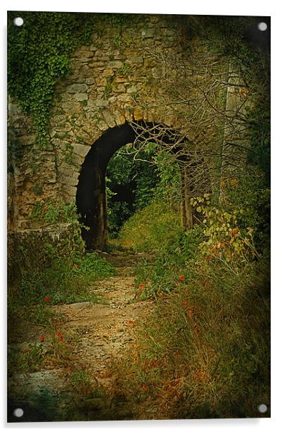 Take The Path Through The Arch Acrylic by Jacqi Elmslie