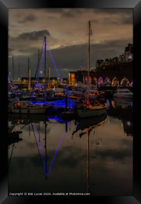 Reflecting on 2020 at Ramsgate Framed Print by Rob Lucas