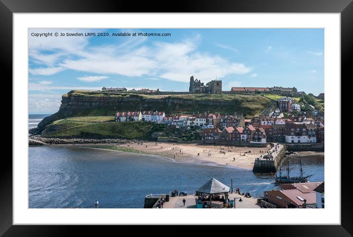 Whitby Harbour Framed Mounted Print by Jo Sowden