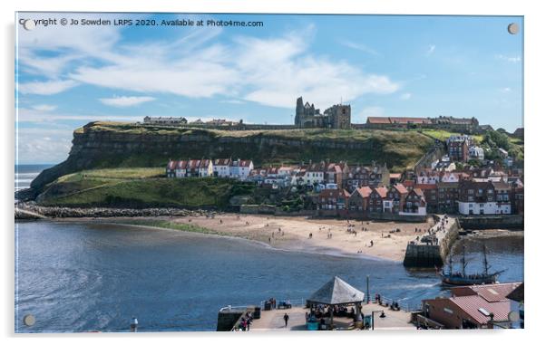 Whitby Harbour Acrylic by Jo Sowden