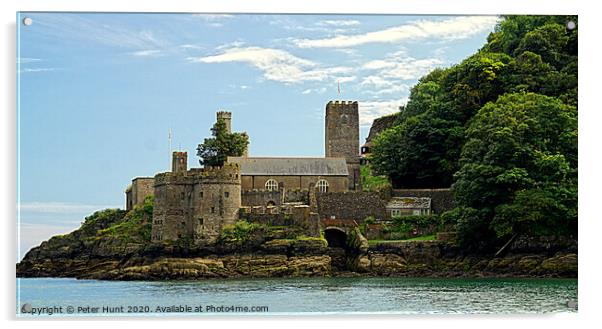 Dartmouth Castle Acrylic by Peter F Hunt