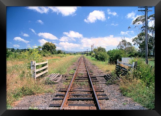 New Zealand Railway Line Framed Print by Kevin Plunkett