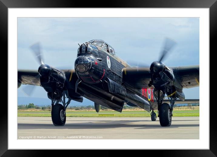 Canadian Avro Lancaster Bomber 'Vera' Framed Mounted Print by Martyn Arnold