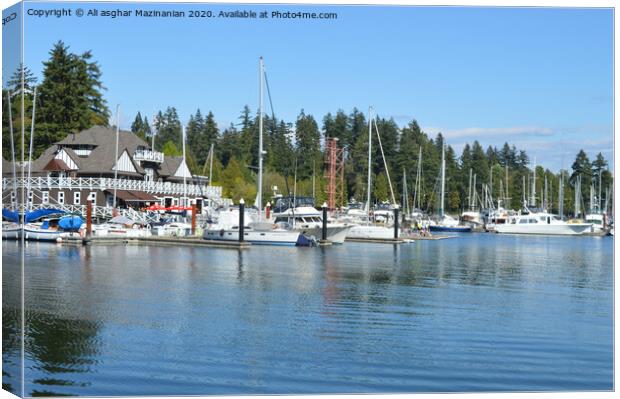 Boats at Stanley Park, Canvas Print by Ali asghar Mazinanian