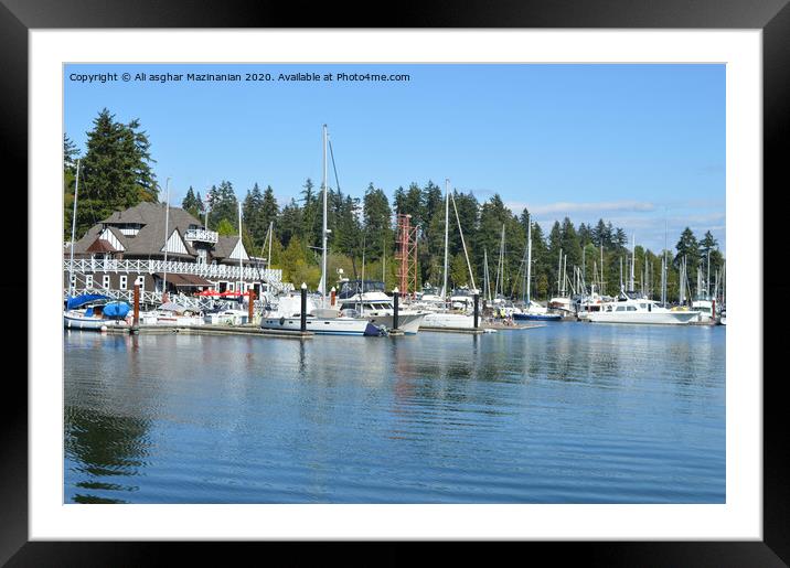 Boats at Stanley Park, Framed Mounted Print by Ali asghar Mazinanian