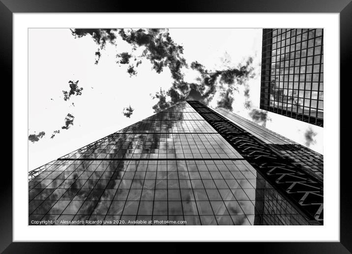 Glass Skyscraper - London city Framed Mounted Print by Alessandro Ricardo Uva