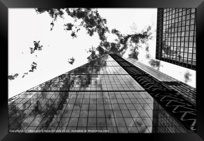 Glass Skyscraper - London city Framed Print by Alessandro Ricardo Uva
