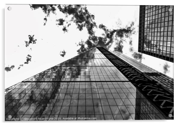 Glass Skyscraper - London city Acrylic by Alessandro Ricardo Uva