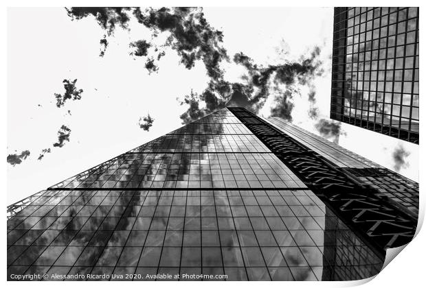 Glass Skyscraper - London city Print by Alessandro Ricardo Uva