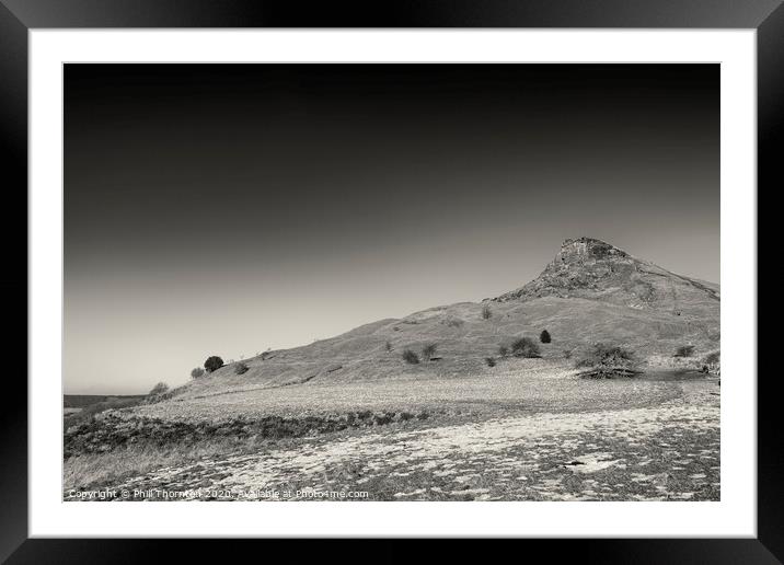 The majestic Roseburry Topping Framed Mounted Print by Phill Thornton