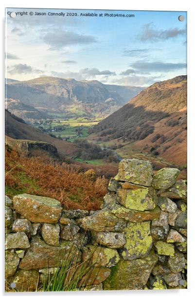 Stonethwaite And Borrowdale. Acrylic by Jason Connolly