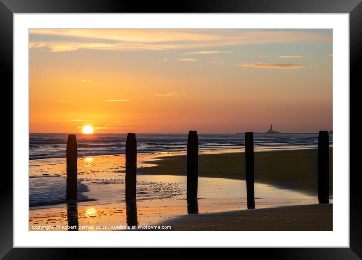 Sunrise at Blyth Beach Framed Mounted Print by Lrd Robert Barnes