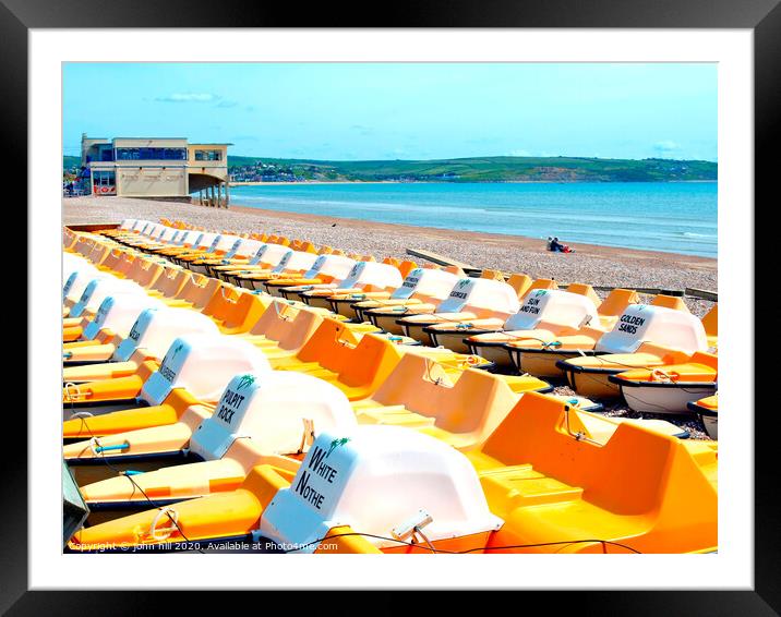 Pedlos ready to go at Weymouth. Framed Mounted Print by john hill