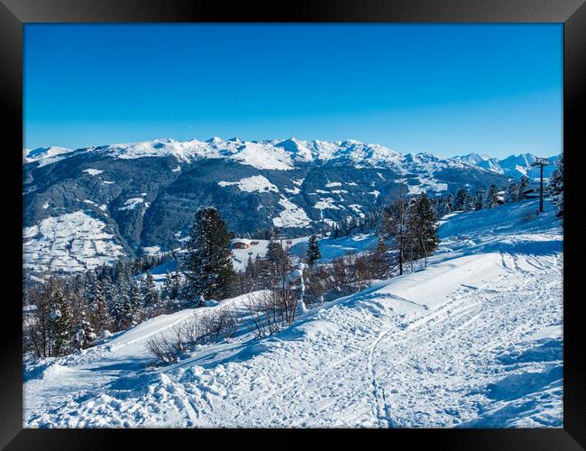 Kaltenbach Ski Slopes Framed Print by Wendy Williams CPAGB