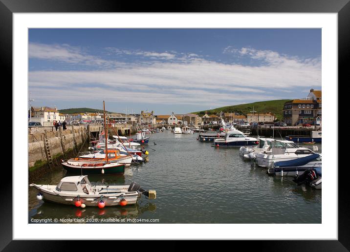 West Bay Framed Mounted Print by Nicola Clark
