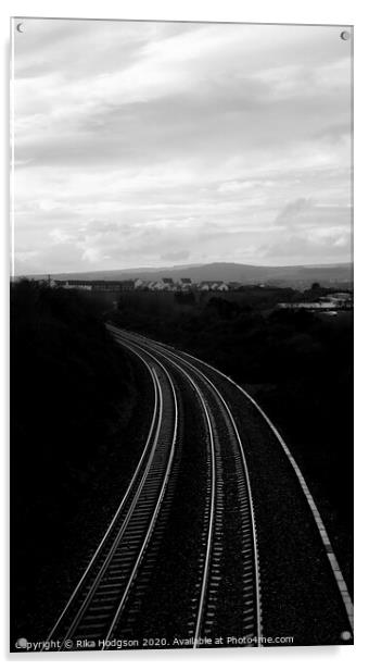 Lines, Hayle, Cornwall Acrylic by Rika Hodgson
