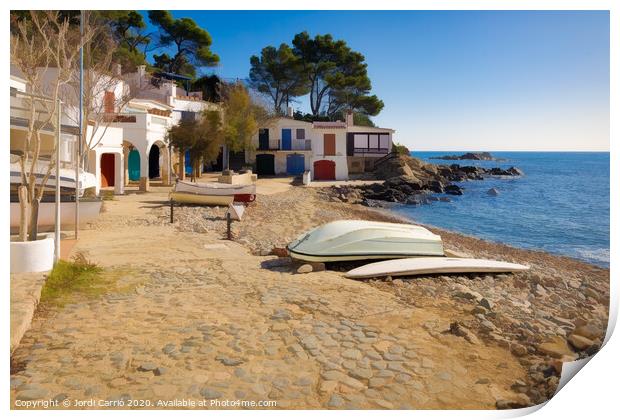 Cala S'Alguer, picturesque fishing village, Palamos, Costa Brava Print by Jordi Carrio