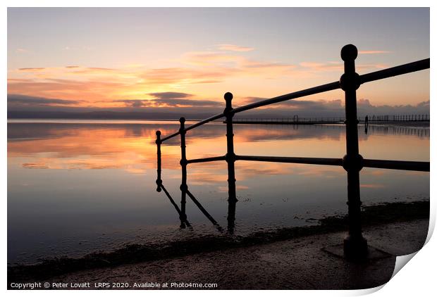 West Kirby Marine Lake Sunset, Wirral Print by Peter Lovatt  LRPS
