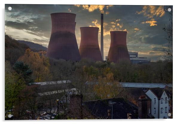 Ironbridge Power Station Acrylic by simon alun hark