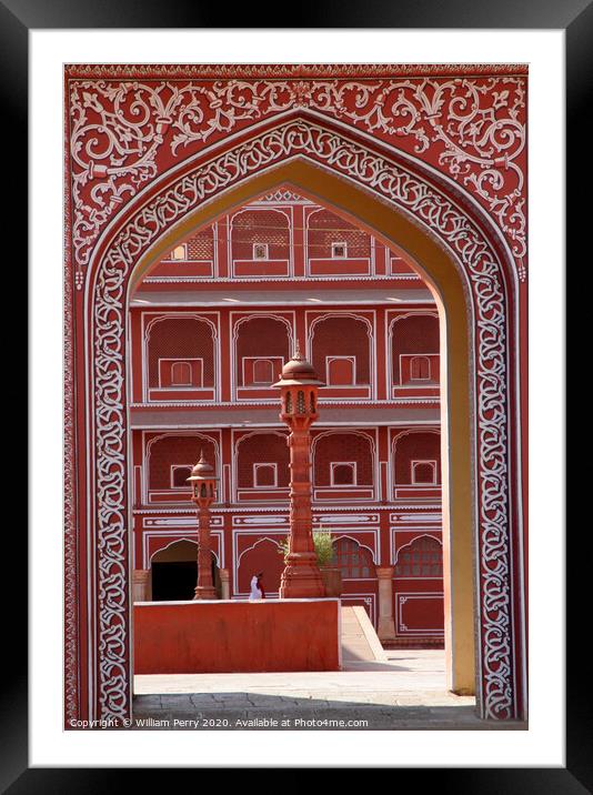 Red Fort Agora India Framed Mounted Print by William Perry