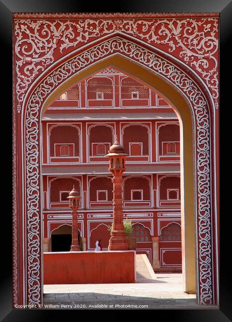 Red Fort Agora India Framed Print by William Perry
