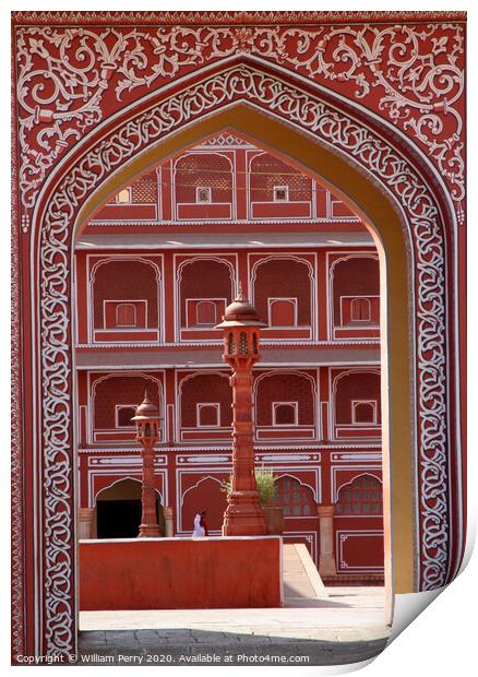 Red Fort Agora India Print by William Perry