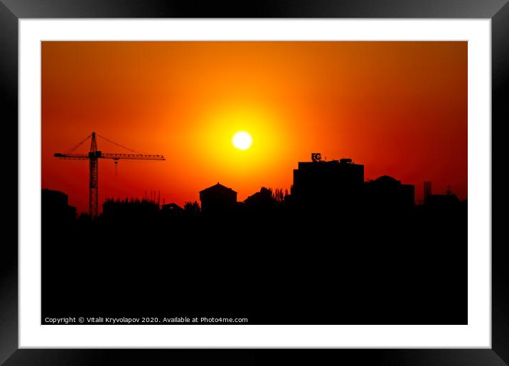 Sky sun Framed Mounted Print by Vitalii Kryvolapov