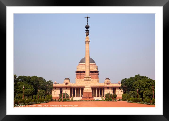 Rashtrapati Bhavan Official Residence President New Delhi India Framed Mounted Print by William Perry