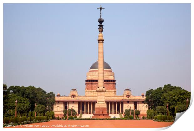Rashtrapati Bhavan Official Residence President New Delhi India Print by William Perry