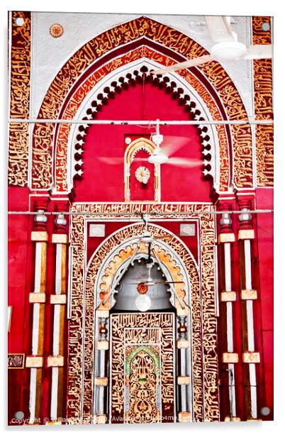 Golden Arch Jama't Khana Mosque Nizamuddin Complex Interior New  Acrylic by William Perry