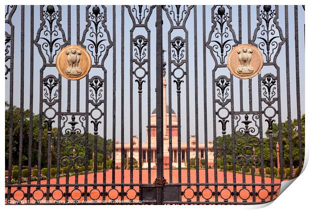 Rashtrapati Bhavan The Iron Gates Official Residence President N Print by William Perry