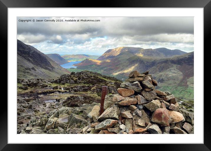 Views towards Crummock Water. Framed Mounted Print by Jason Connolly