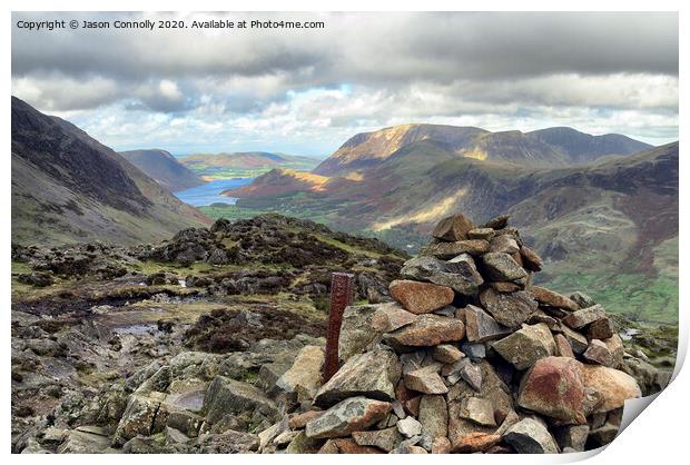 Views towards Crummock Water. Print by Jason Connolly