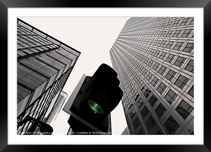 The  traffic light Framed Mounted Print by Alessandro Ricardo Uva