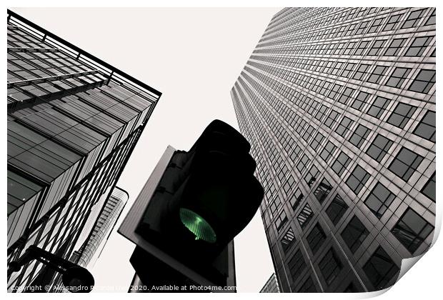 The  traffic light Print by Alessandro Ricardo Uva