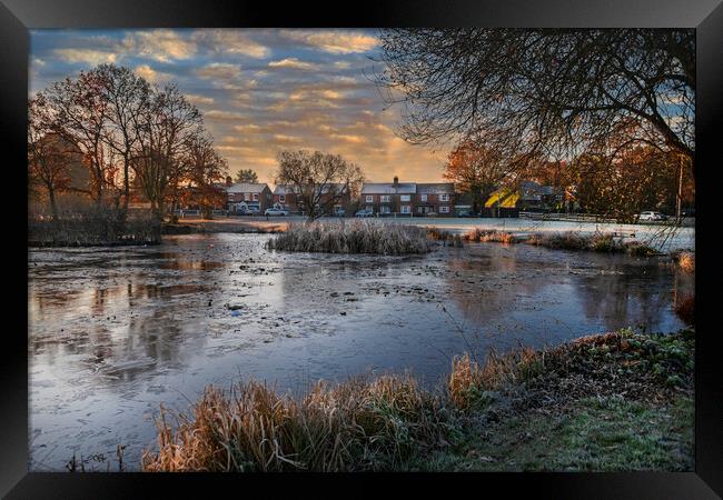 A Cold Winters Day in Yateley Framed Print by Dave Williams
