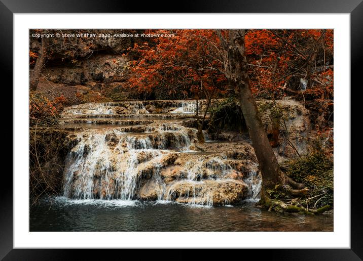 Bulgaria, Krushuna waterfalls. Framed Mounted Print by Steve Whitham