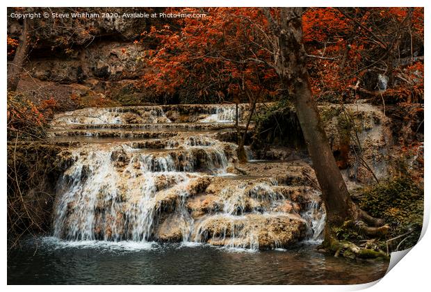 Bulgaria, Krushuna waterfalls. Print by Steve Whitham