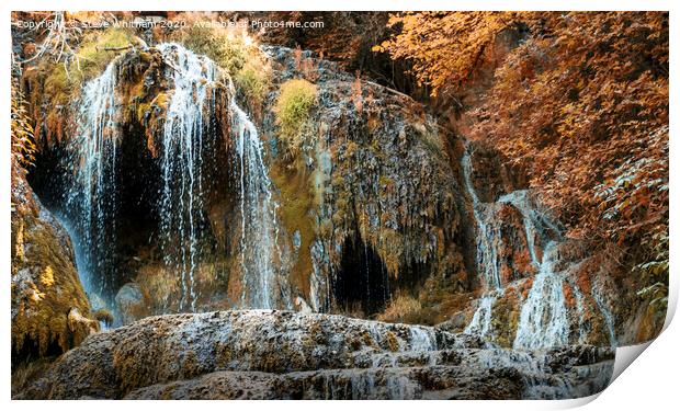 Krushuna falls, Bulgaria. Print by Steve Whitham