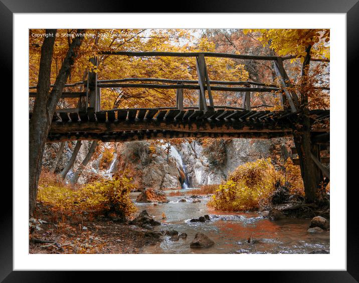 Hotnitsa waterfalls and eco trail, Bulgaria. Framed Mounted Print by Steve Whitham