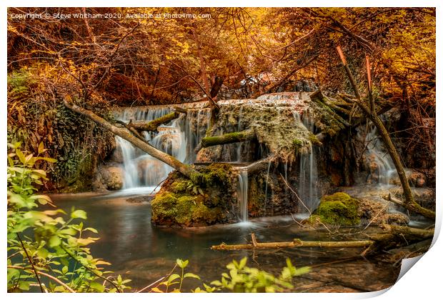 Krushuna waterfall, Bulgaria. Print by Steve Whitham