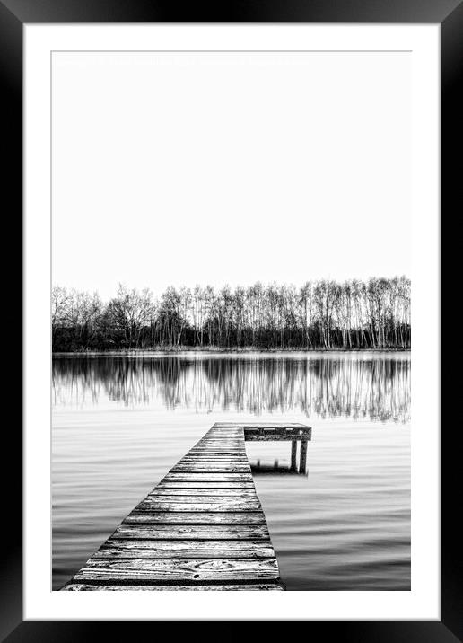 The old wooden jetty. Framed Mounted Print by Steve Whitham