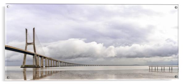 Vasco da Gama Bridge Panorama Acrylic by DiFigiano Photography