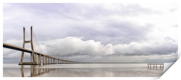 Vasco da Gama Bridge Panorama Print by DiFigiano Photography