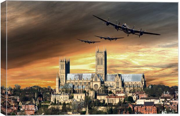 Lancasters Return home Canvas Print by David Stanforth