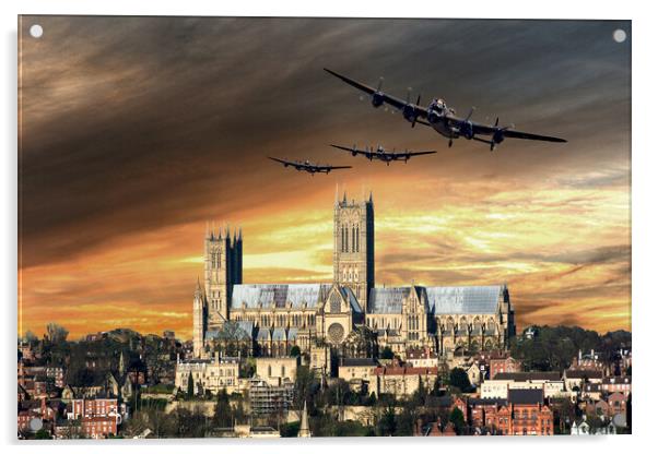 Lancasters Return home Acrylic by David Stanforth