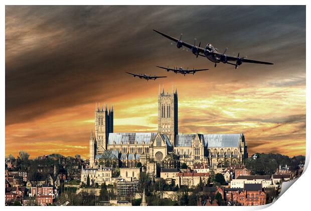 Lancasters Return home Print by David Stanforth