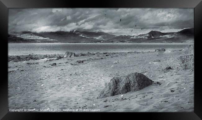 Llyn Peninsula from Shell Island Framed Print by Heather Sheldrick