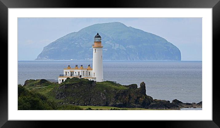 Turnberry lighthouse on the Ayrshire coast Framed Mounted Print by Allan Durward Photography